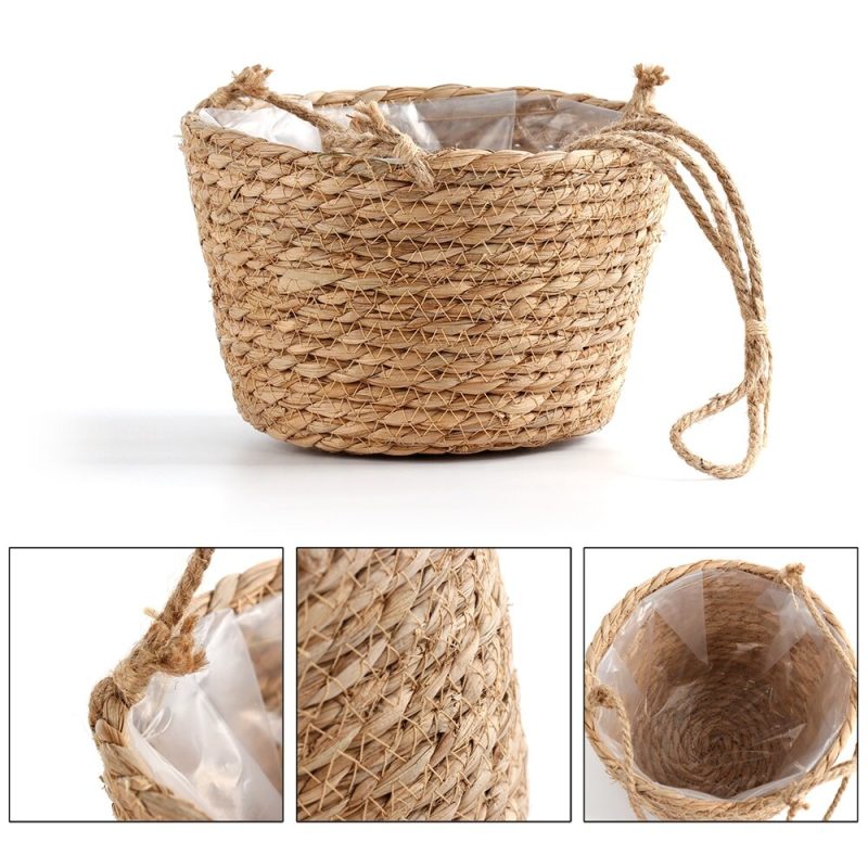 Macrame Woven Plant Basket Flower Pot Hangers Home Decor - Image 5